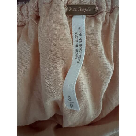 Free People Angele Mini Dress Womens Small Peach Color Short Boho - Picture 7 of 7